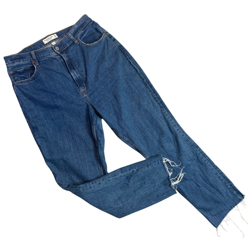Abercrombie & Fitch Curve Love Ultra High Rise Jeans Womens 12 90s Slim Straight